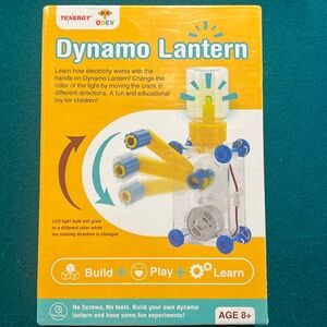 Dynamo Lantern. Hand Cranked Power Generator Toy Kit.
